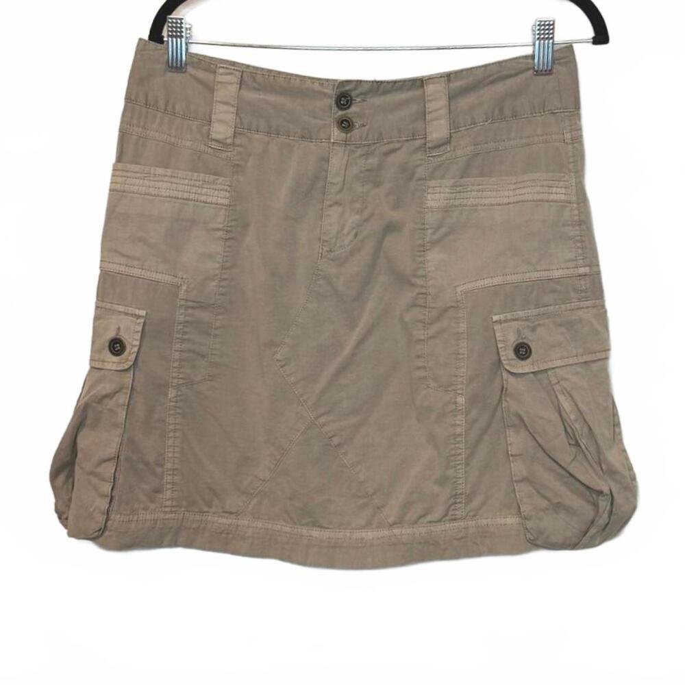 Y2K Khaki Cargo Utility Skirt -Medium